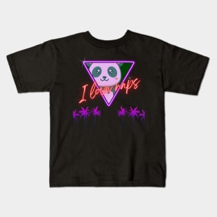 Cute Panda Cyberpunk - I Love Naps - Kawaii Panda #9 Kids T-Shirt